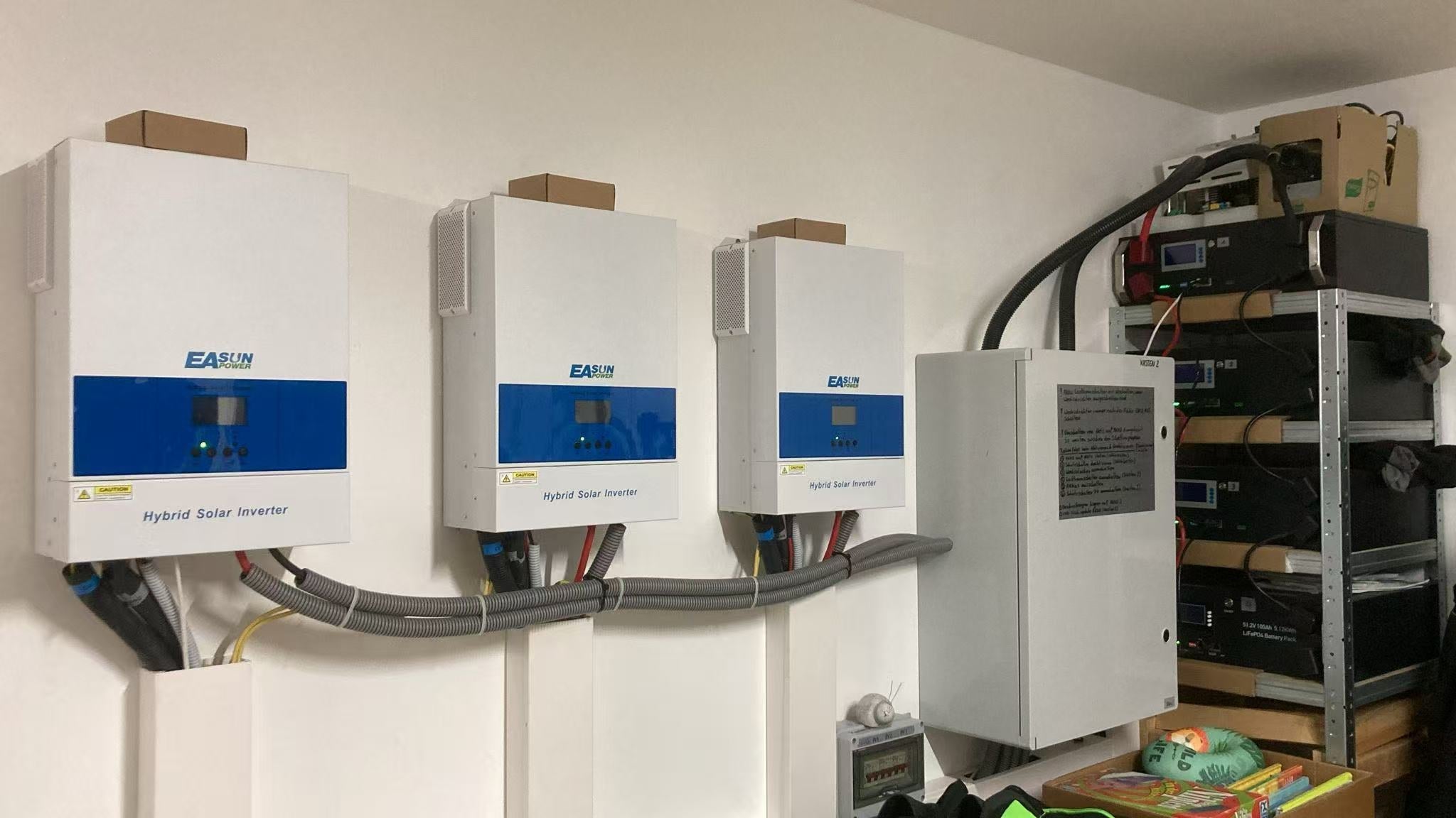 Three 6.2 kW Easun Power Inverters Power a Flexible Storage Solution