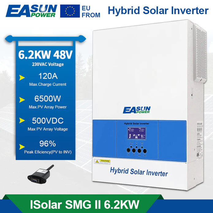 EASUN 6.2KW Off Grid Inverter Build-in MPPT 120A With Wifi Accept No Battery Work No Parallel