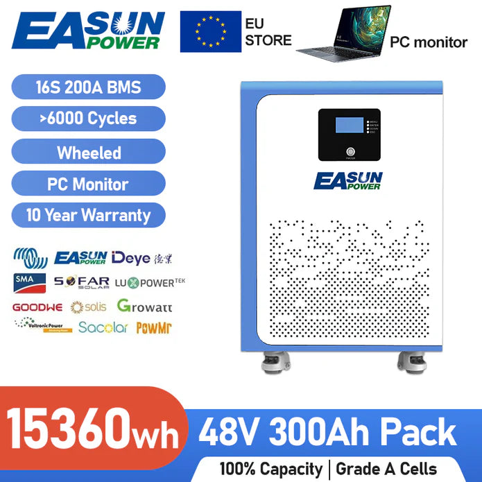 Easun Power 51.2.V 300AH LiFePO4 Battery