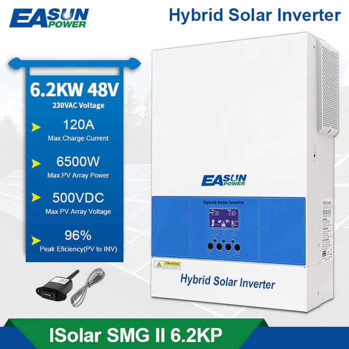 Easun Power 6.2KP Off Grid Inverter 120A MPPT Solar Charge Controller With Wifi