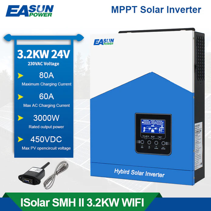 Easun Power 3.2KW Off Grid Inverter 80A MPPT Solar Controller With WIFI
