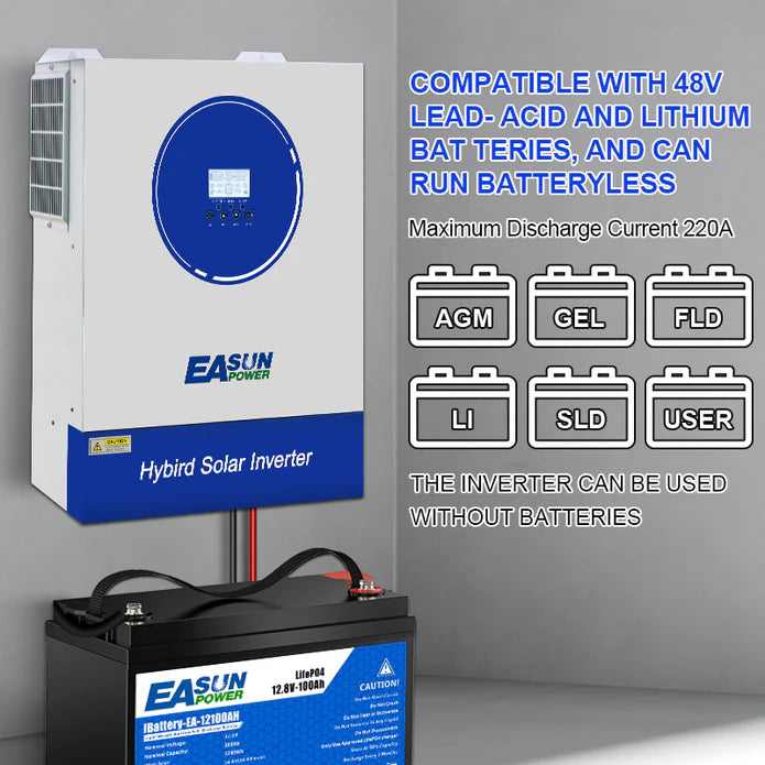EASUN 11KW Off Grid Inverter Build-in MPPT 120A 160A With Wifi Accept No Battery Work No Parallel