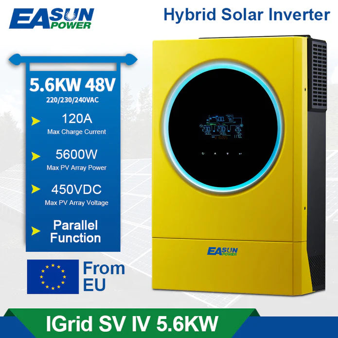 Easun Power 5.6KW Hybrid grid Inverter 120A MPPT Solar Charger